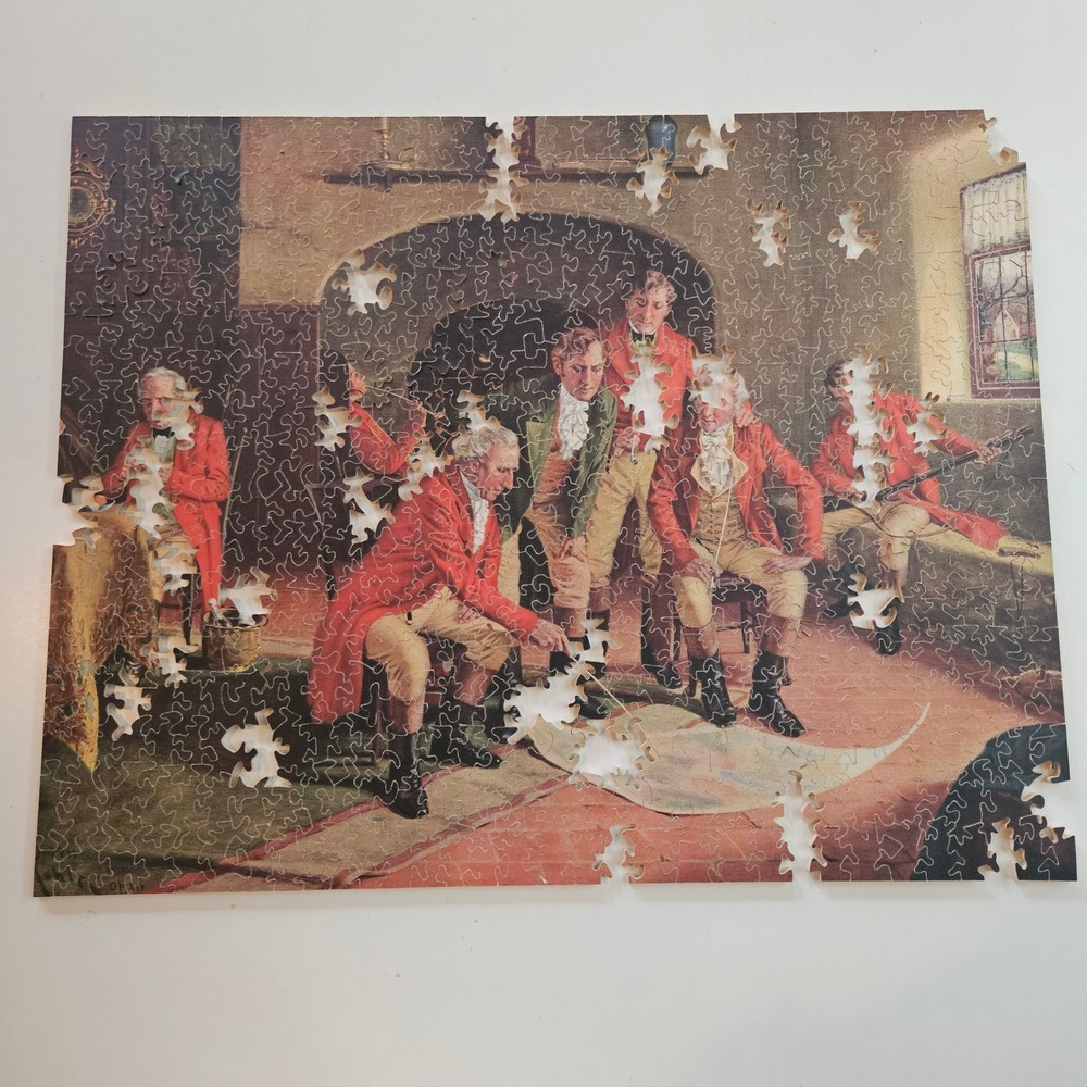 Antique 1922 Zig Zagโ Chicago Wood Puzzle Trail of the Fox - Missing Pieces